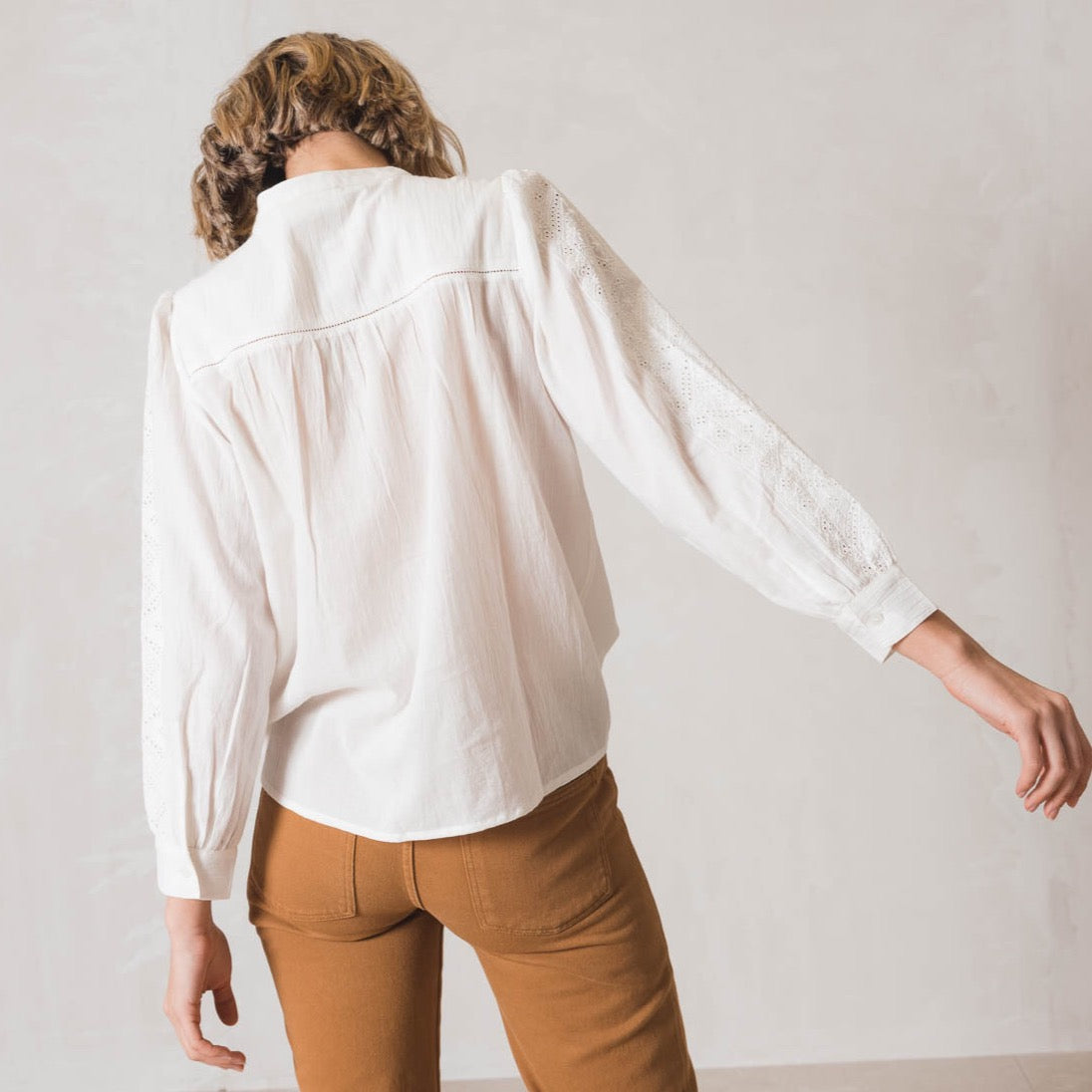 Indi and Cold ::  Camisa Embroidery Anglaise Yolk and Sleeve  (140)