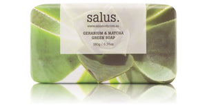 Salus :: Geranium & Matcha Soap