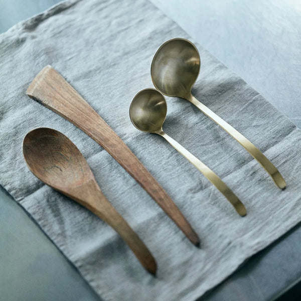 Fog Linen Brass Ladle Spoons Small and Large