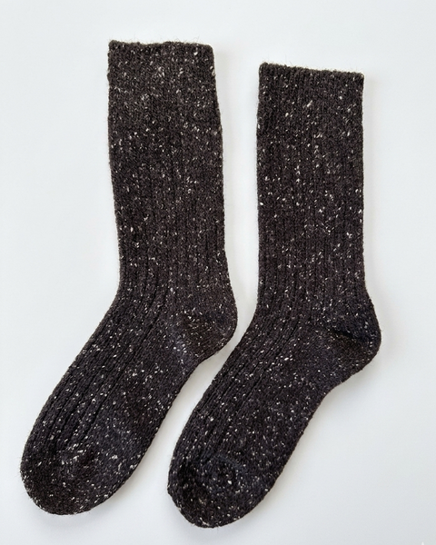 TAK :: Socks Speckled Ribbed Wool Sock