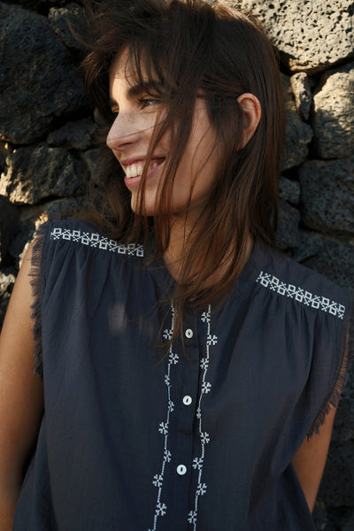 Indi and Cold :: Embroidered Short Sleeve - 246