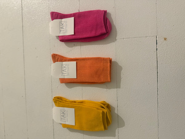 TAK :: Cotton Socks Range - Pop of Colour