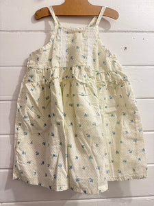 cotton dresses for petites La Chouchou :; Petite Floral Summer Dress – Our Corner Store Color:light beige custom gift for mom Kiton - Navy Blue