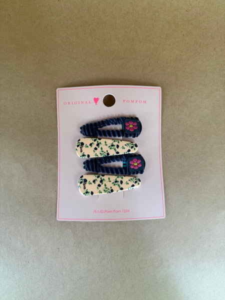 TAK :: Kids Hair Accessory - Velvet Cord and Resin Clips