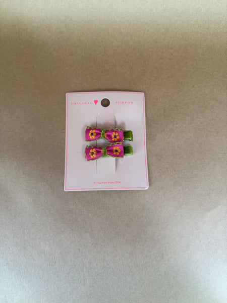 TAK :: Kids Hair Clip - Velvet and Brocade Bow Clip