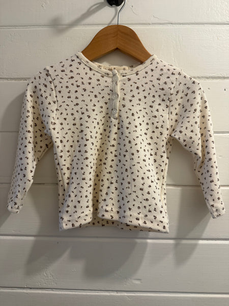 Sylvan :: Pointelle Petit floral Long Sleeve Top