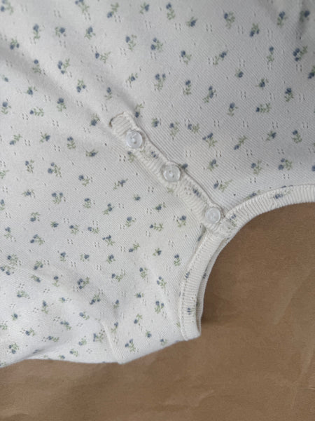 Sylvan :: Pointelle Petit floral Long Sleeve Top