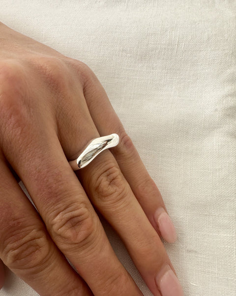 TAK :: Sterling Silver Organic Square Ring