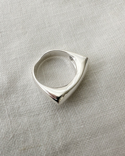 TAK :: Sterling Silver Organic Square Ring