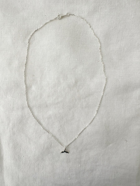 TAK :: Sterling Silver Whale Tail Necklace and Charm