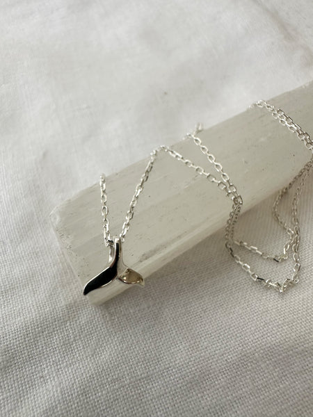TAK :: Sterling Silver Whale Tail Necklace and Charm