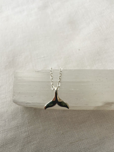 TAK :: Sterling Silver Whale Tail Necklace and Charm