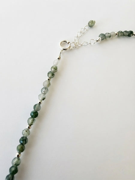 TAK :: Deep Green Moss Agate Necklace
