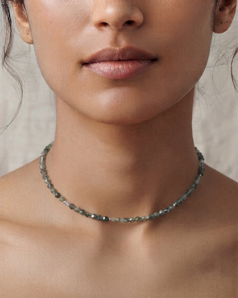 TAK :: Deep Green Moss Agate Necklace
