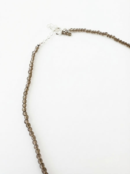 TAK :: Smokey Beige Japanese Glass Bead Necklace