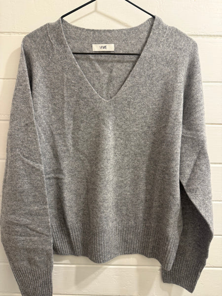 MWE :: Fine Cashmere V Neck Marle Jumper