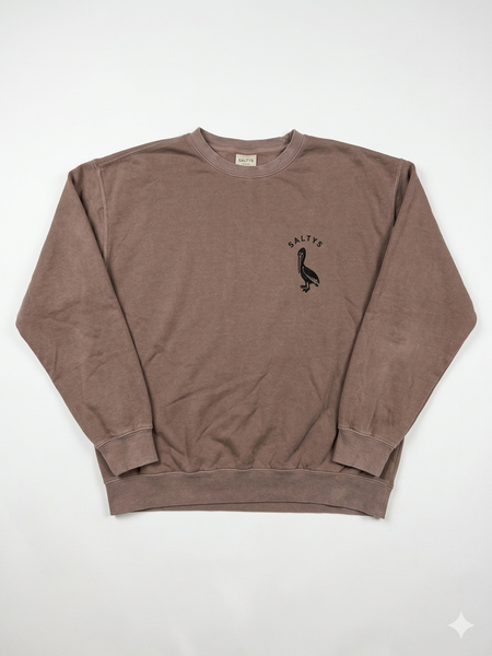 Salty's Short Supply :: Washed Tan Pelican Sweat Shirt
