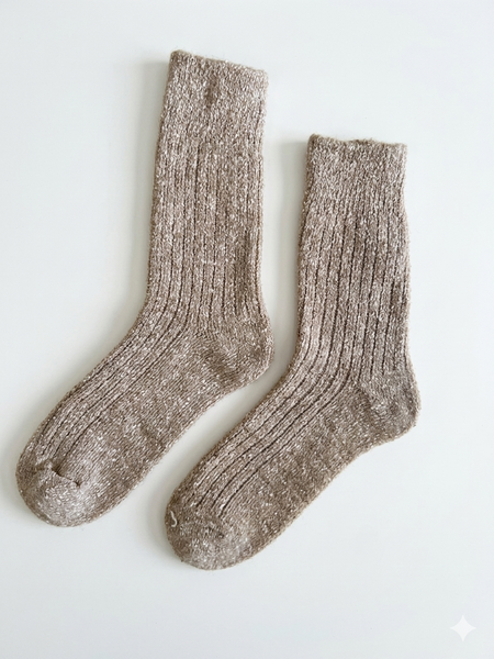TAK :: Socks Speckled Ribbed Wool Sock