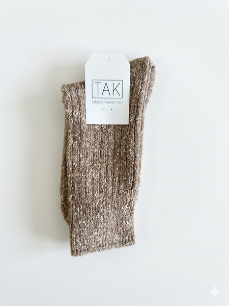 TAK :: Socks Speckled Ribbed Wool Sock