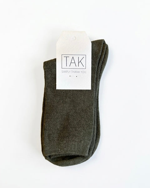 TAK :: Socks Cotton Range - Forest Green