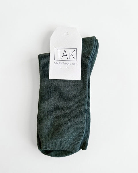 TAK :: Socks Cotton Range - Forest Green
