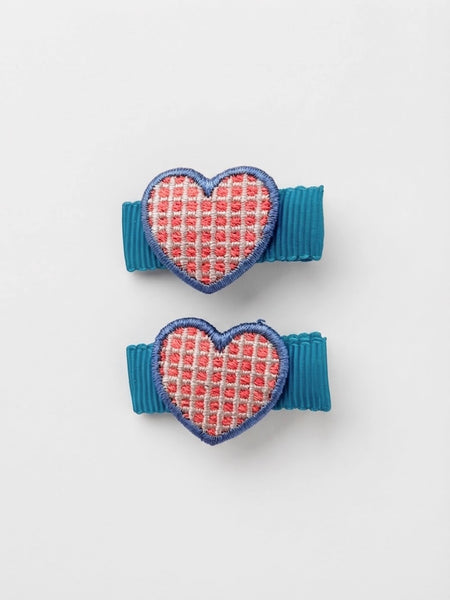 TAK :: Pompom Kids Hair - Love Heart Clip - 2 pack