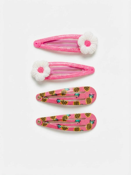 TAK :: Pompom Kids Hair -Daisy Flower Clip - 4 pack
