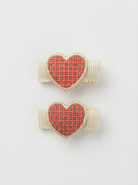 TAK :: Pompom Kids Hair - Love Heart Clip - 2 pack