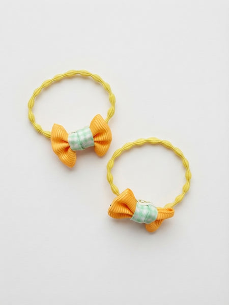 TAK :: Pompom Kids Hair - Petite Hair Tie with Grosgrain Bow