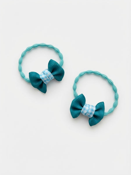 TAK :: Pompom Kids Hair - Petite Hair Tie with Grosgrain Bow