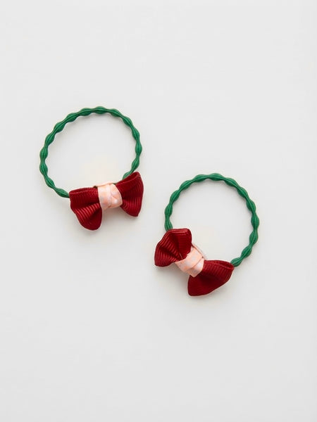 TAK :: Pompom Kids Hair - Petite Hair Tie with Grosgrain Bow