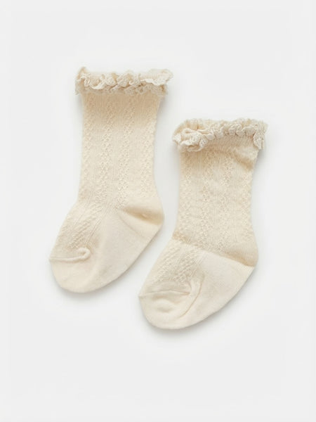 TAK :: Kids Socks - Cable Lace Top