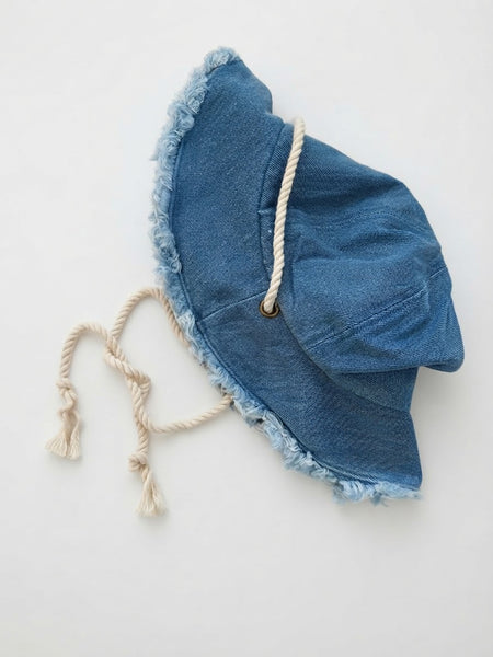 TAK :: Kids Hat - Canvas Fringed Bucket Hat
