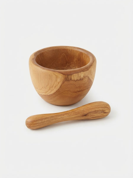 TAK :: Turned Wooden Mortar + Pestle