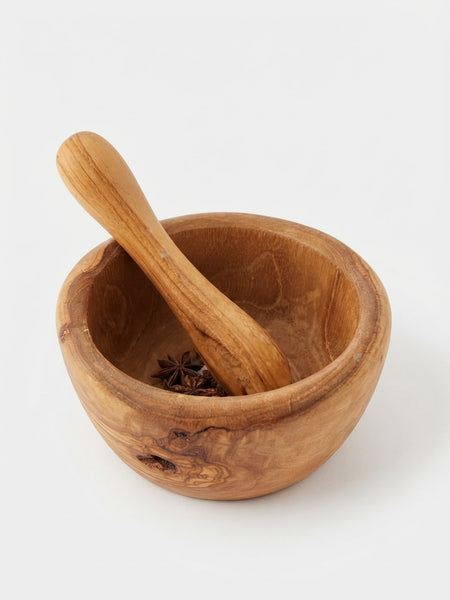 TAK :: Turned Wooden Mortar + Pestle