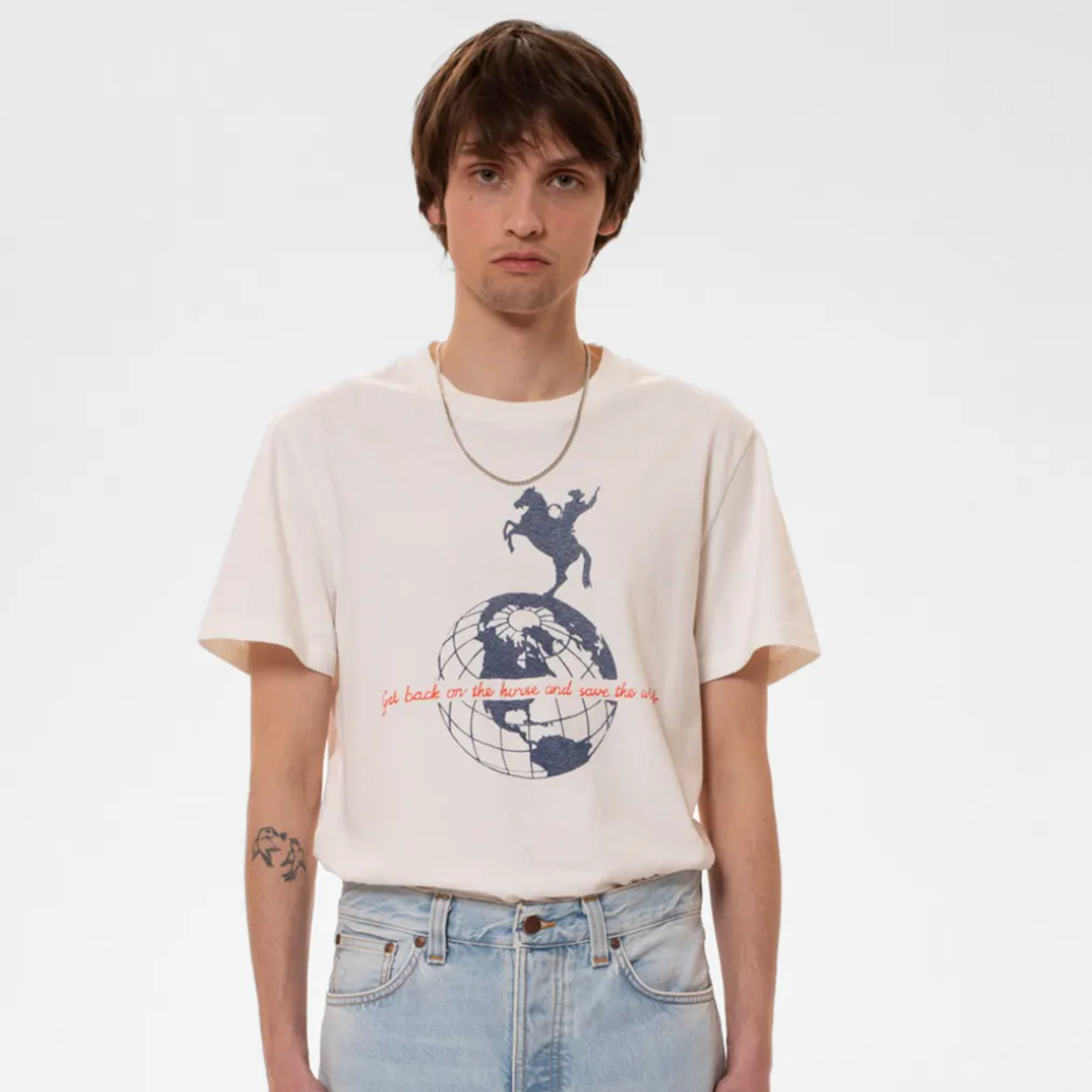 Nudie Jeans Co  :: Roy Get Back Tee  (Off White)
