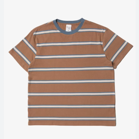 Nudie Jeans Co :: Leffe 90's Stripe Tshirt - Tobacco