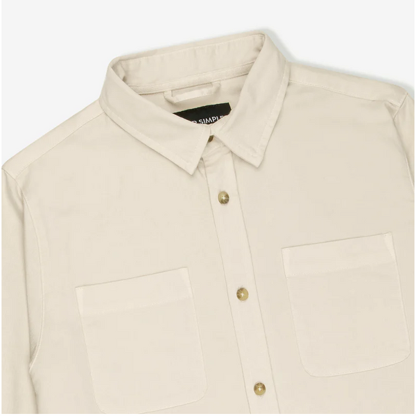Mr Simple :: York Long Sleeve Shirt - Natural