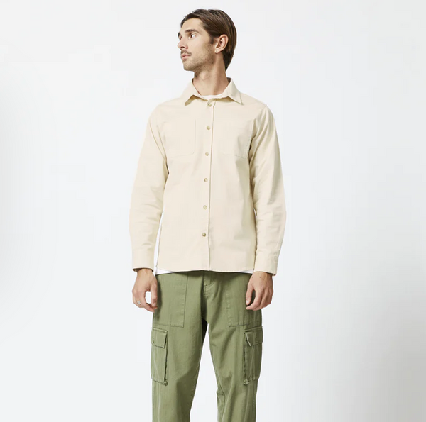 Mr Simple :: York Long Sleeve Shirt - Natural