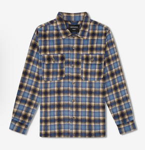 Mr Simple :: Nomad Long Sleeve Shirt - Blue/Brown