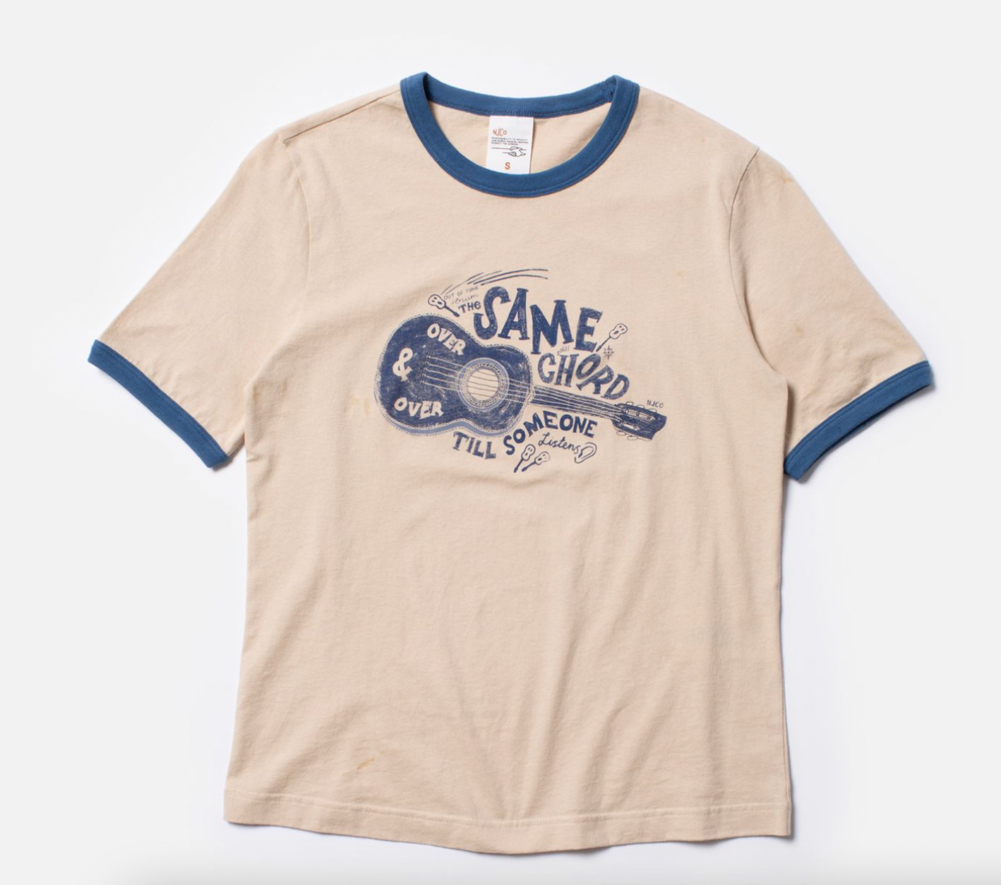 Nudie Jeans Co :: Lova Gitarr T-shirt - Dusty White