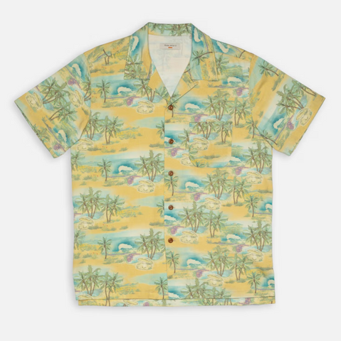 Nudie Jeans Co :: Arvid Pearls Hawaii Shirt  - Mustard