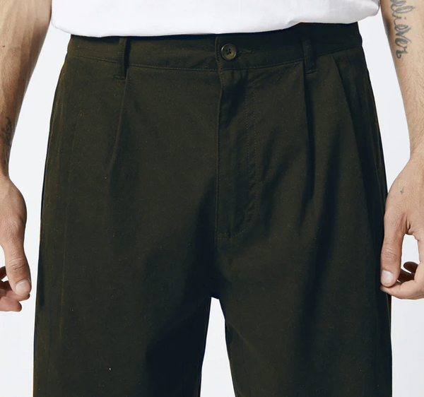 Mr Simple :: Brooklyn Pleated Pant - Dark Green