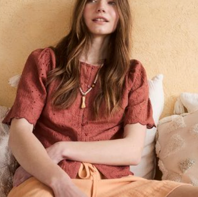 Indi and Cold :: Scalloped Detail Shirt - 901