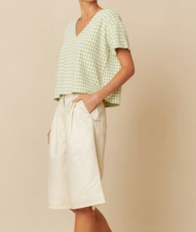 Indi and Cold :: Gabardine Contrast Bermuda Shorts - 296