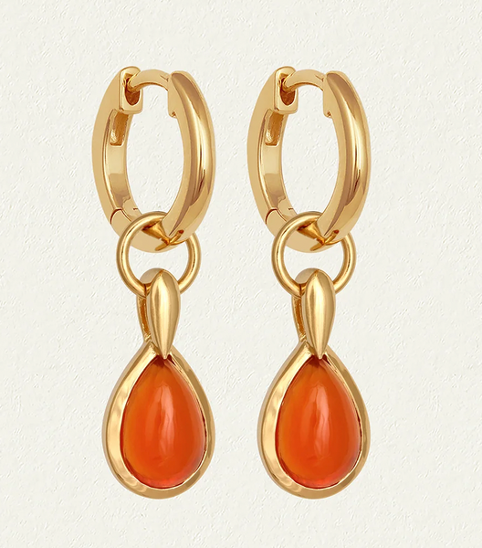 Temple of the Sun :: Mirren earrings Carnelian Gold Vermeil
