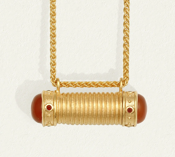Temple of the Sun :: Sacred Scroll Necklace Gold Vermeil