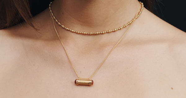 Temple of the Sun :: Sacred Scroll Necklace Gold Vermeil