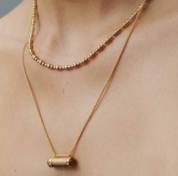 Temple of the Sun :: Sacred Scroll Necklace Gold Vermeil