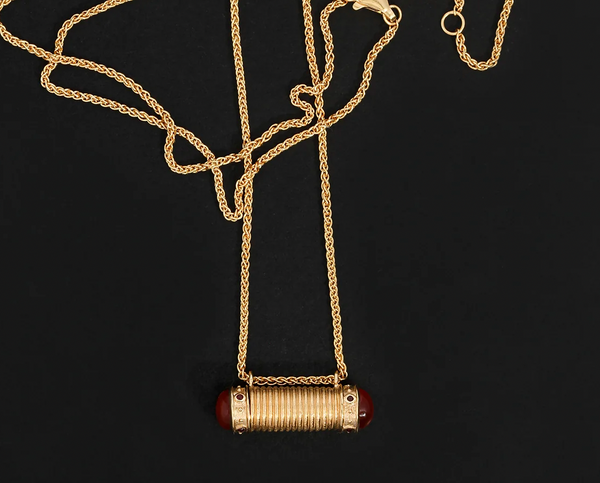 Temple of the Sun :: Sacred Scroll Necklace Gold Vermeil